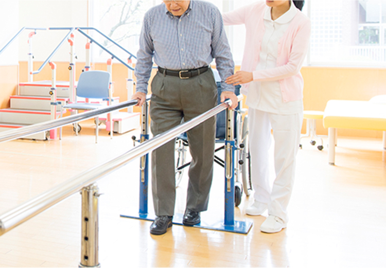 2階に通所リハビリ施設を併設